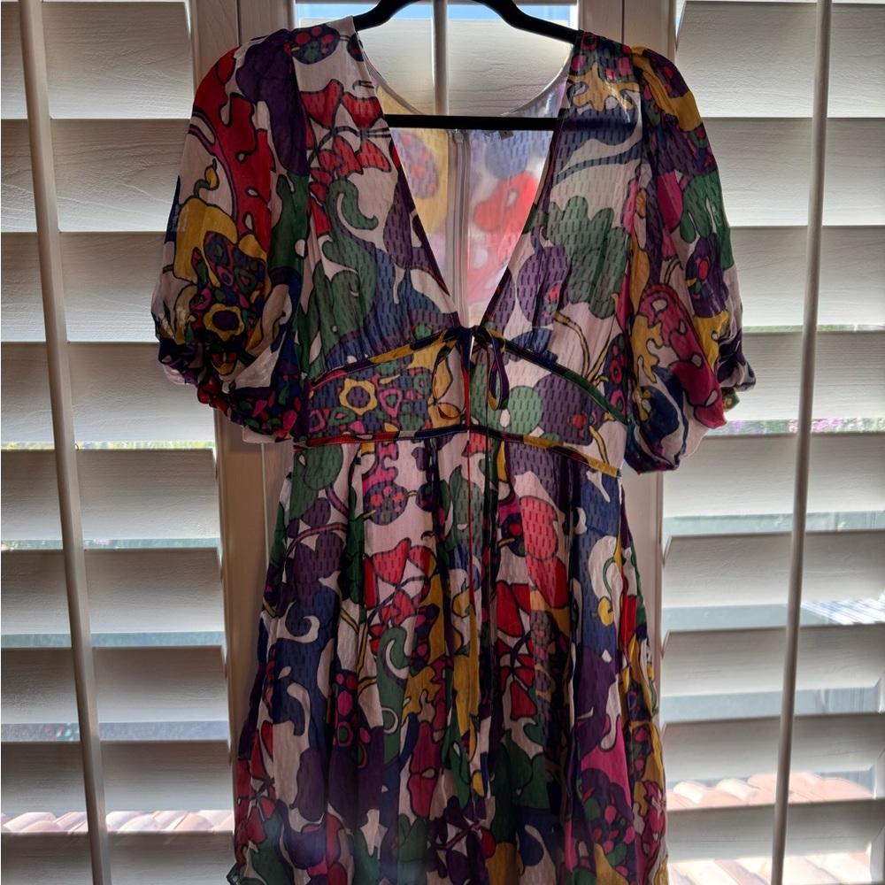 RHODE Madeline Swing Dress - Psychedelic Resort or Festival Wear - Picture 5 of 7